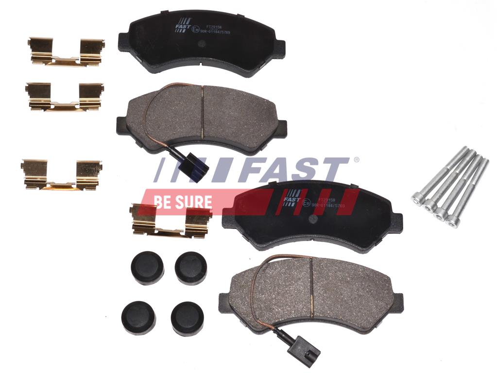 FT29158 КОЛОДКИ ГАЛЬМІВНІ FIAT DUCATO 06> ПЕРЕД 2-ДАТЧИКИ 17Q HEAVY 11> SPRING 74MM