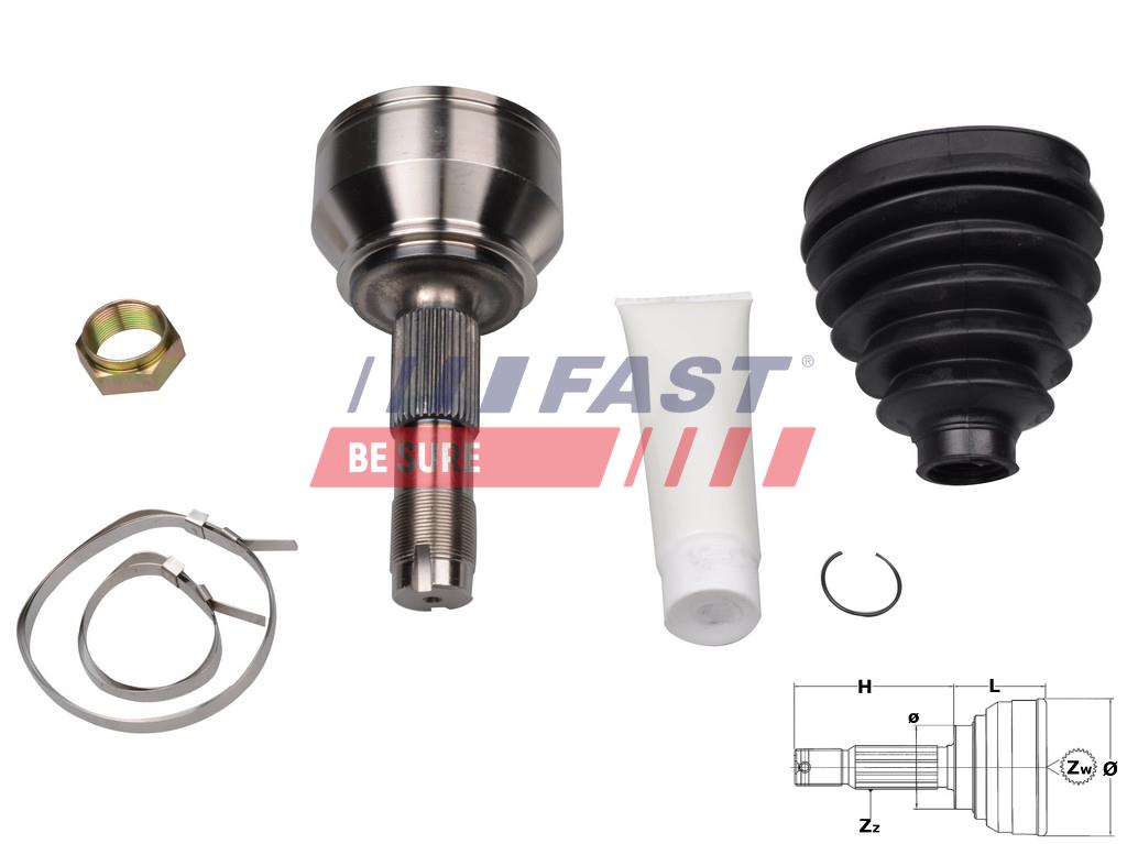 FT25080K C.V. JOINT FIAT DUCATO 06> OUTER 15/17Q LOCK INNER