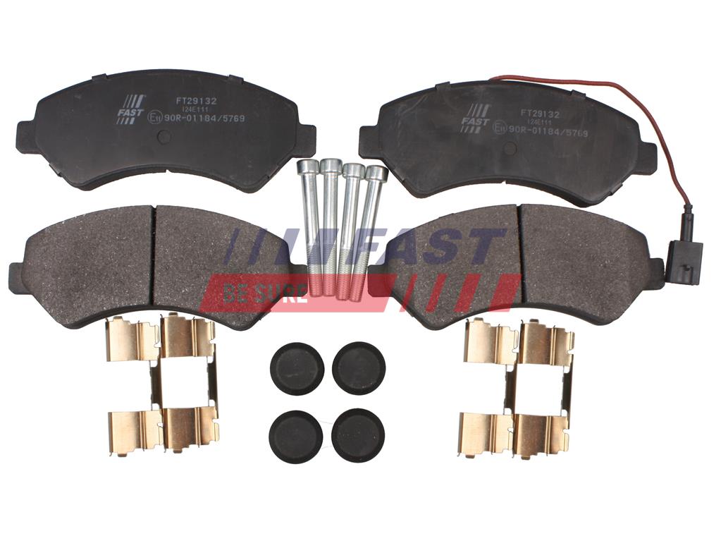 FT29132 KLOCKI HAM FIAT DUCATO 06> PRZÓD 1-CZUJNIK 20Q SPRING 74MM