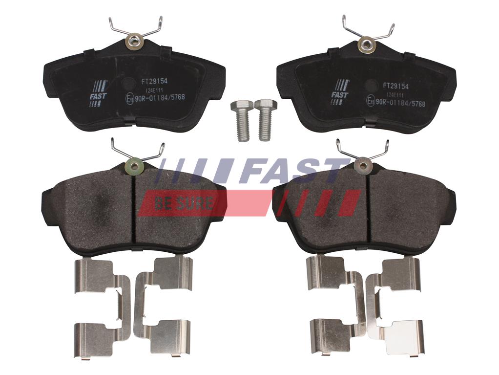 FT29154 PLAQUETTES DE FREIN FIAT SCUDO 07> ARRIÈRE SANS CAPTEUR 1.6/2.0 MJTD