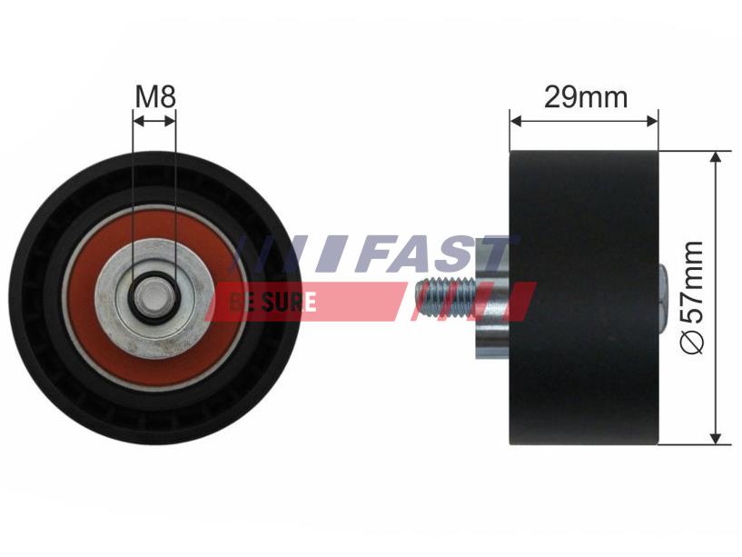 FT44017 POLEA DE DISTRIBUCIÓN FIAT DOBLO 09> 57X29/35X8.5