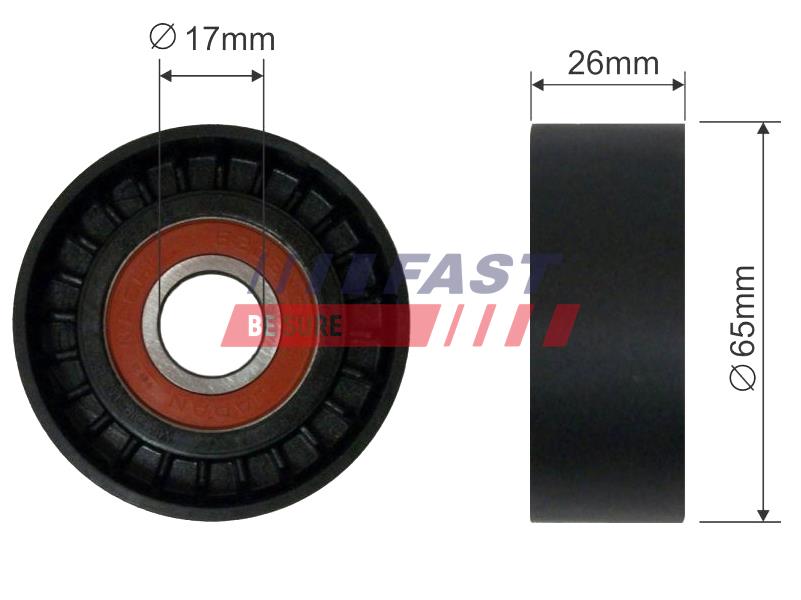 FT44539 MICRO BELT TENSIONER FIAT DOBLO 00> PULLEY 1.3JTD