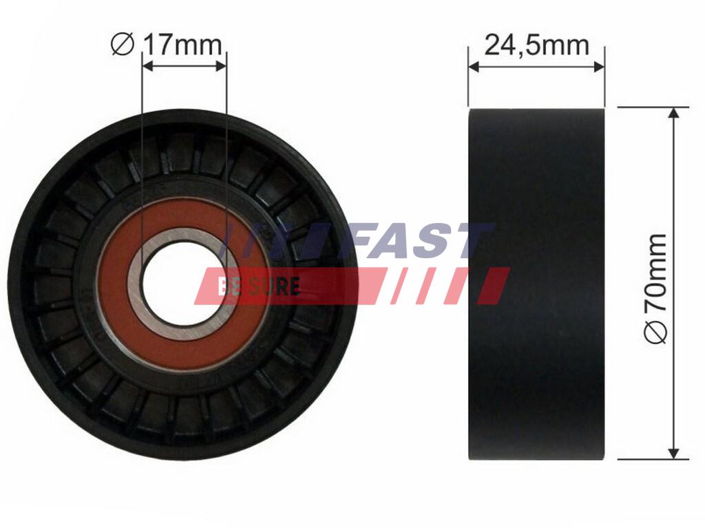 FT44570 MICRO BELT TENSIONER FIAT SCUDO / ULYSSE 95> PULLEY 2.0 D