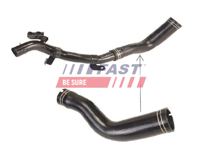 FT61719 ПАТРУБОК ІНТЕРКУЛЕРА FIAT DOBLO 00> ЛВ НИЗ 05> 1.3JTD