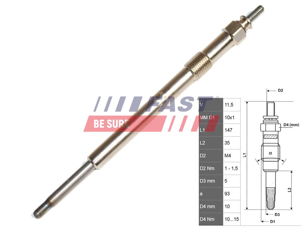 FT82736 GLOW PLUG FIAT DUCATO 06> 2.2 PUMA