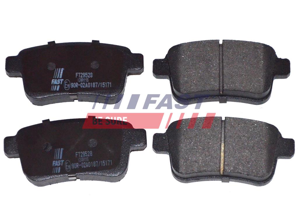 FT29528 КОЛОДКИ ТОРМОЗНЫЕ RENAULT KANGOO II 08> ЗАД БЕЗ ДАТЧИКА